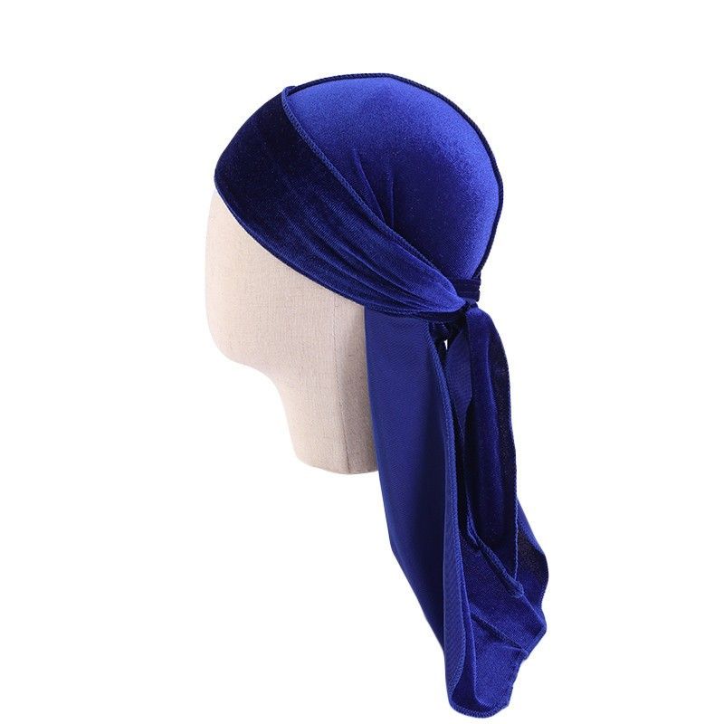 (Black)3-8 Years Unisex Kids Velvet Durags Bandana Turban Hat Doo Rag Waves Cap Headband Wraps XXA