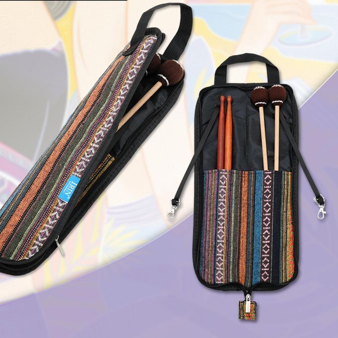 Printed Drumsticks Bag With Floor Tom Hooks Drumstick Case Large