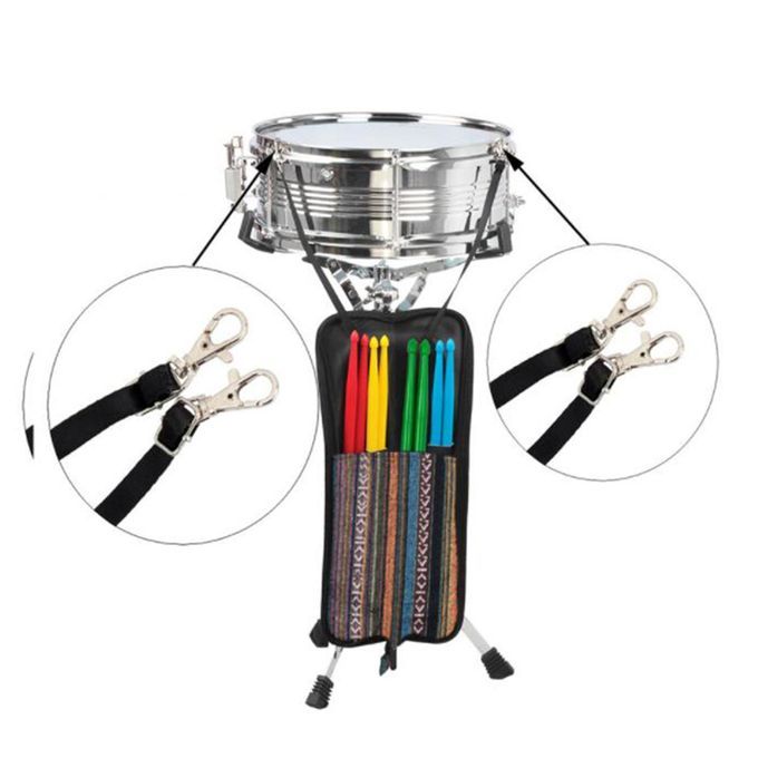 Printed Drumsticks Bag With Floor Tom Hooks Drumstick Case Large
