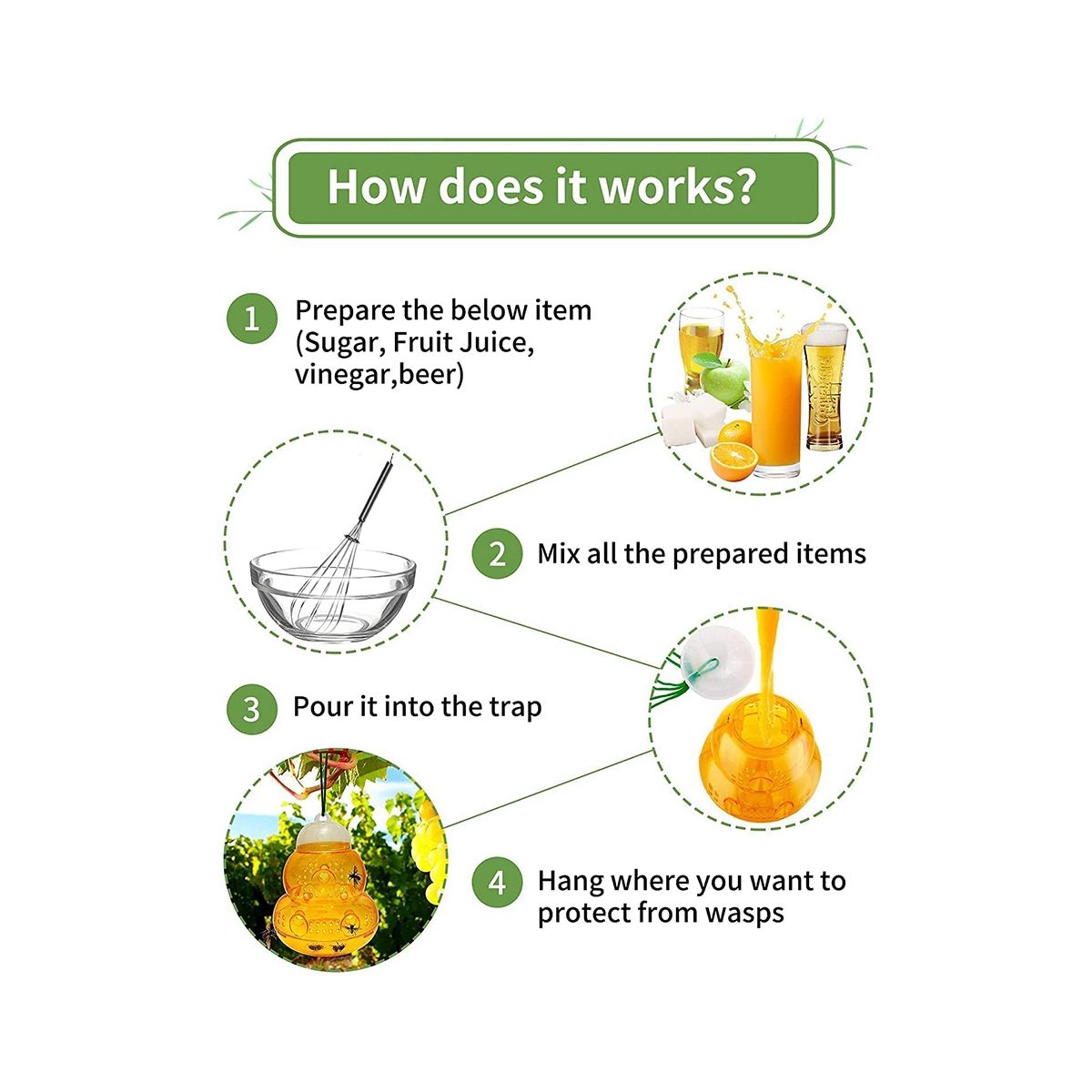 Wasp Trap Outdoor Hanging, Wasp Trap, Bee Traps