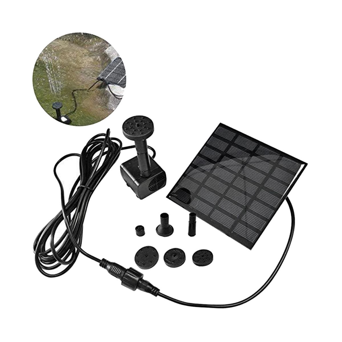 Solar Water Pump Solar Panel Fountain Pump Pool Pond Garden Water Sprinkler Sprayer for Bird Bath Pond Garden Decoration