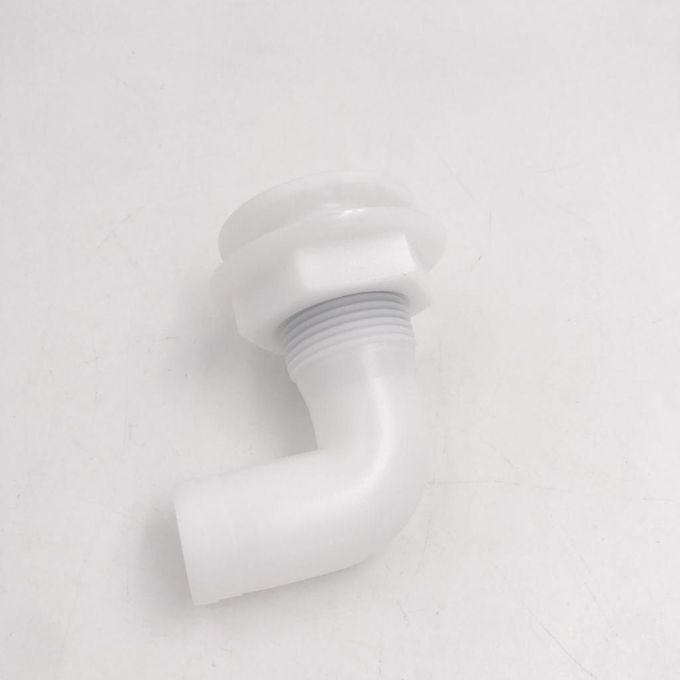 1 White Nylon Plastic ThruHull Bilge Pump Hose 90 Ddgree Fits For