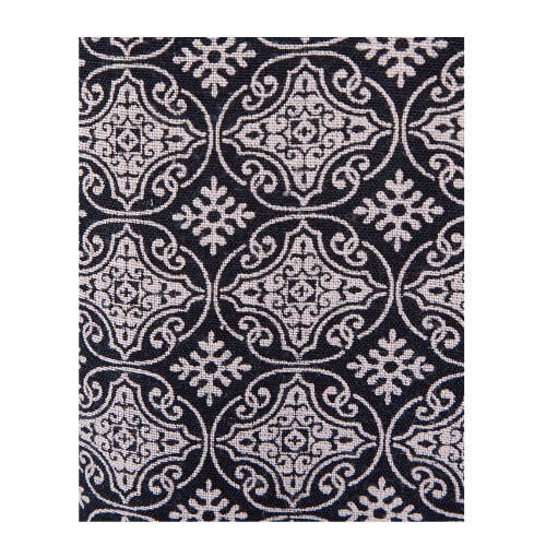 Anthology Marisota Black Stone Tile Print Linen Blend Skirt