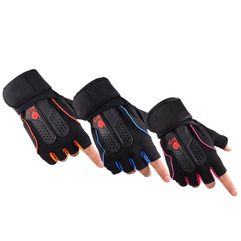 Work Gloves Fitness Exercise Training Gym Gloves Half Finger Weightlifting Gloves Multifunction For Men Women  Blue XL