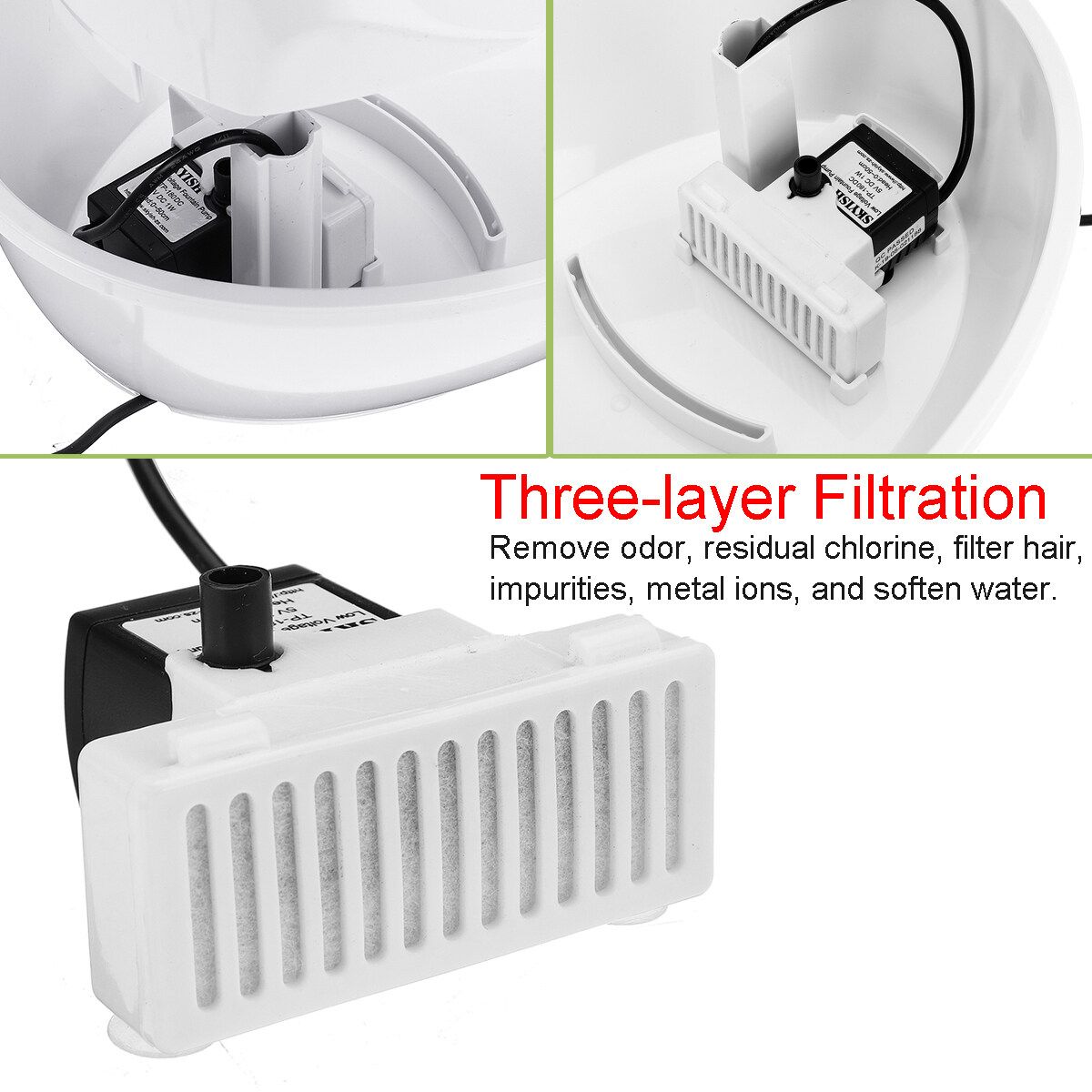 2.36L Pet Cat Dog Drinking Water Fountain Automatic Electric Dispenser