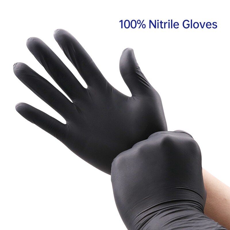 Nitrigloves 100 Pcs Black Food Household Cleaning Washing Latex-free Disposab100% NitriGlove Mechanic Safety Gloves Dark Blue S