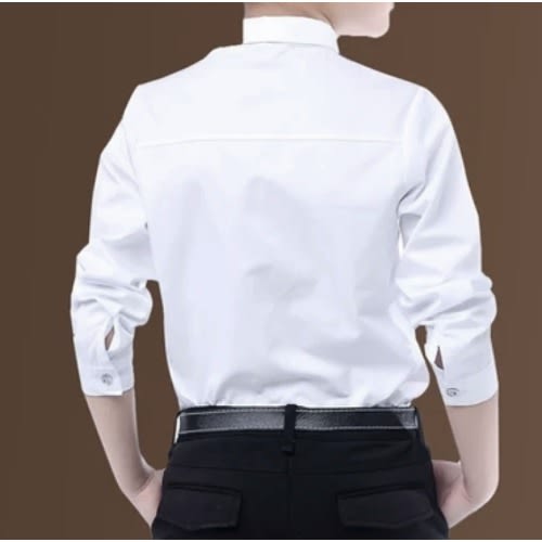 Kid's Formal Shirt With Matching Tie  - White