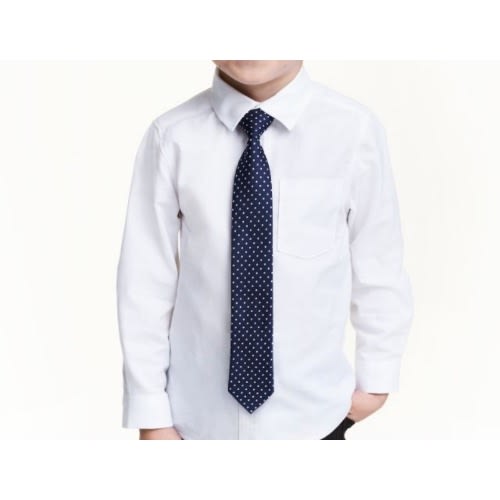 Kid's Formal Shirt With Matching Tie  - White