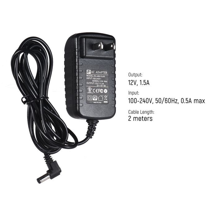12V 1.5A AC Adapter For Viltrox L116T L116B L132T L132B