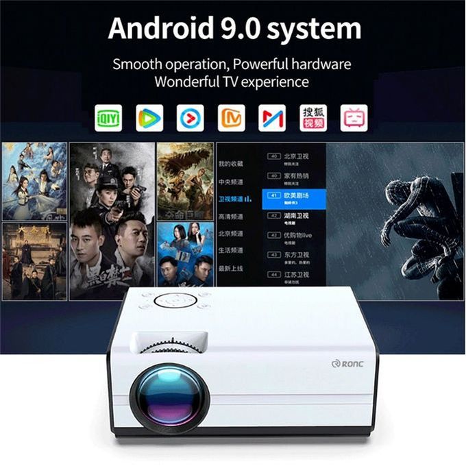 Max 150 "HD Large Screen TV Projector 4K Android Wifi BT Beamer For Home Theater Cinema