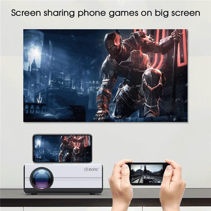 Max 150 "HD Large Screen TV Projector 4K Android Wifi BT Beamer For Home Theater Cinema