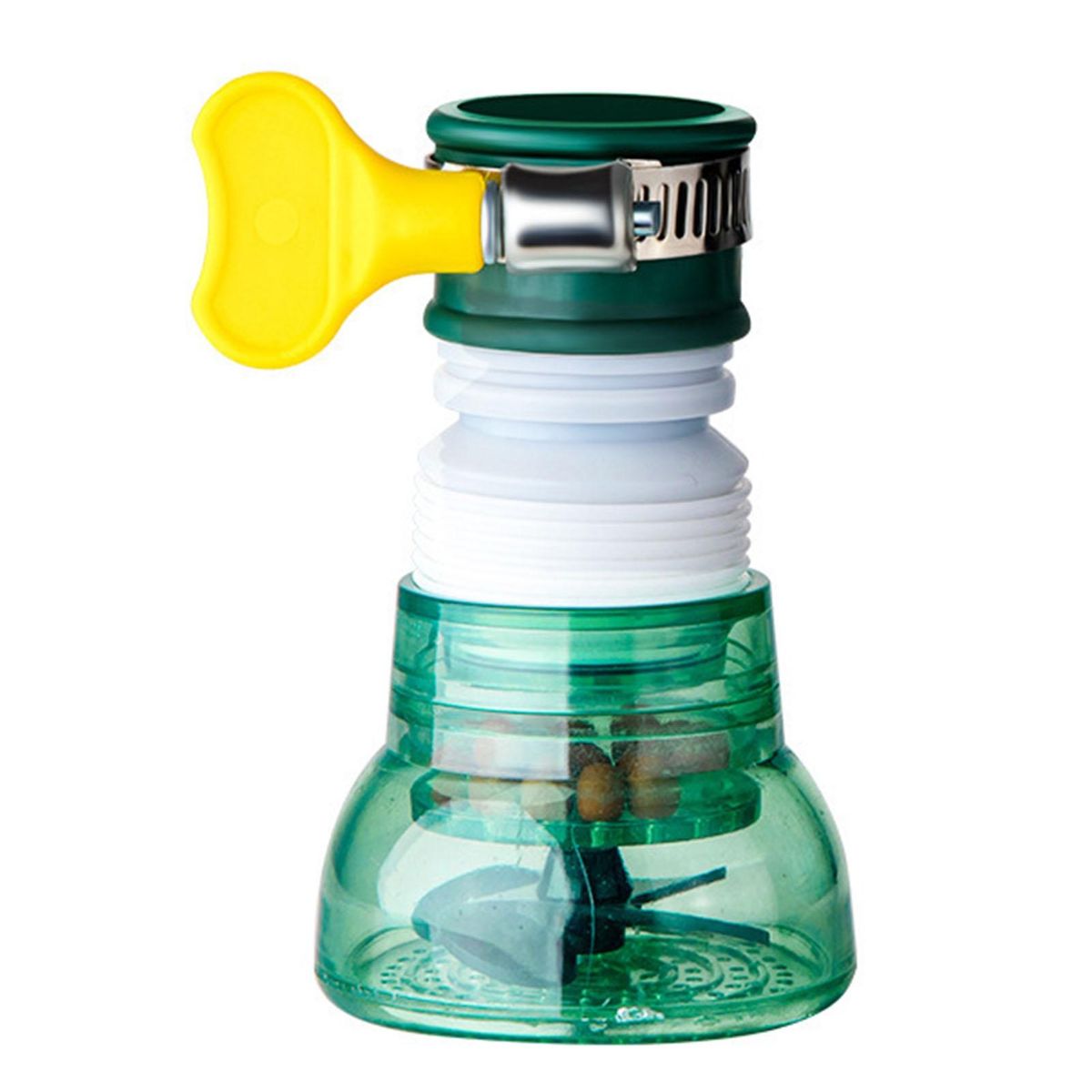 Shower Head with Medical Stone Filtration Retractable for Kitchen Green