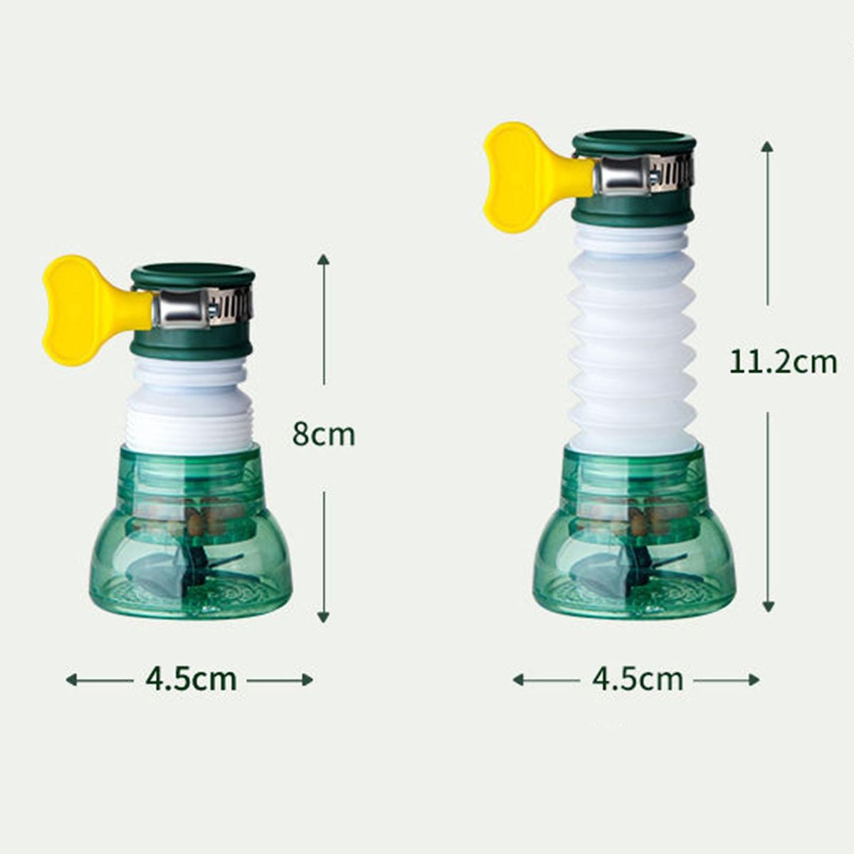 Shower Head with Medical Stone Filtration Retractable for Kitchen Green