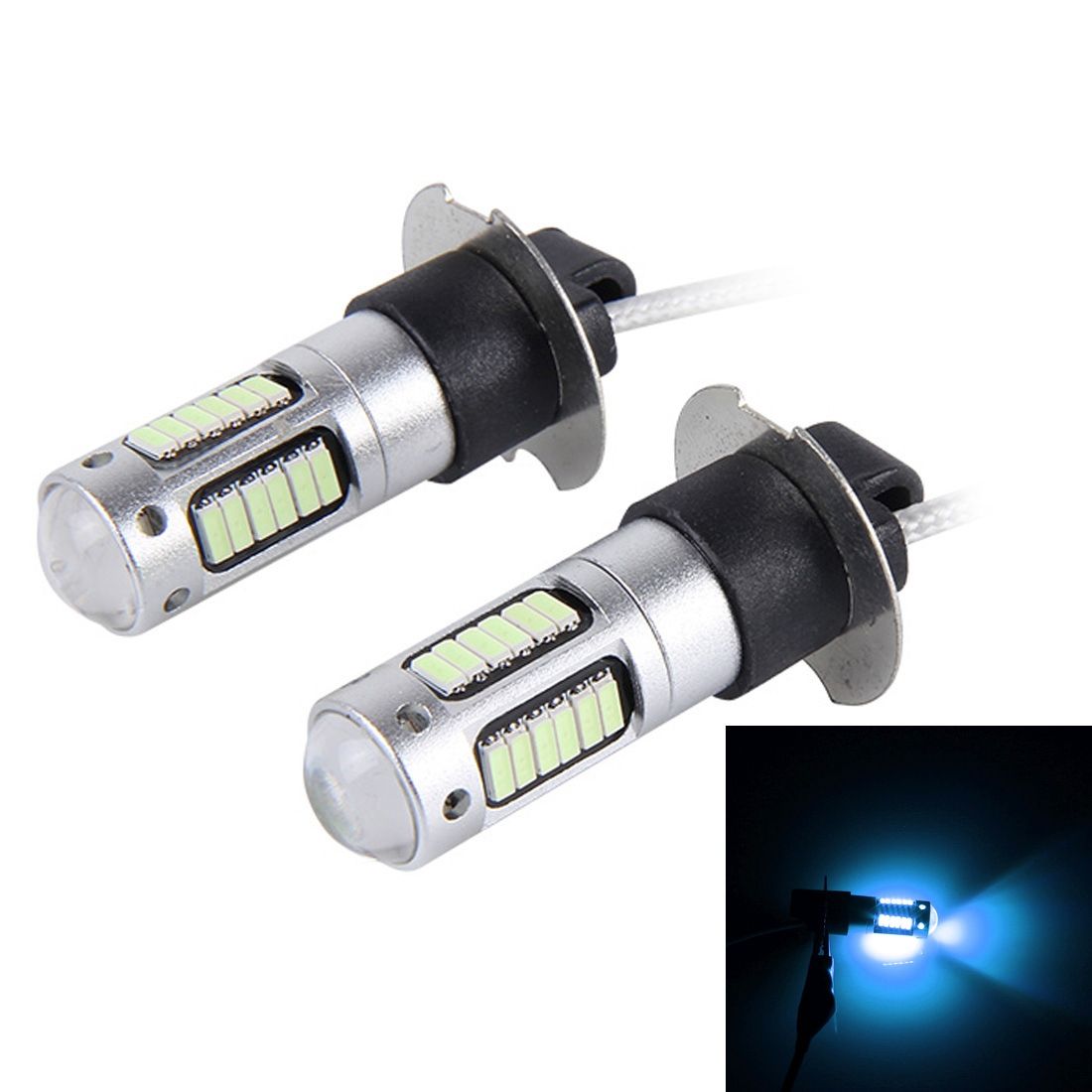 2 PCS H3 10W 30 SMD-4014 LEDs Car Fog Light, DC 12V