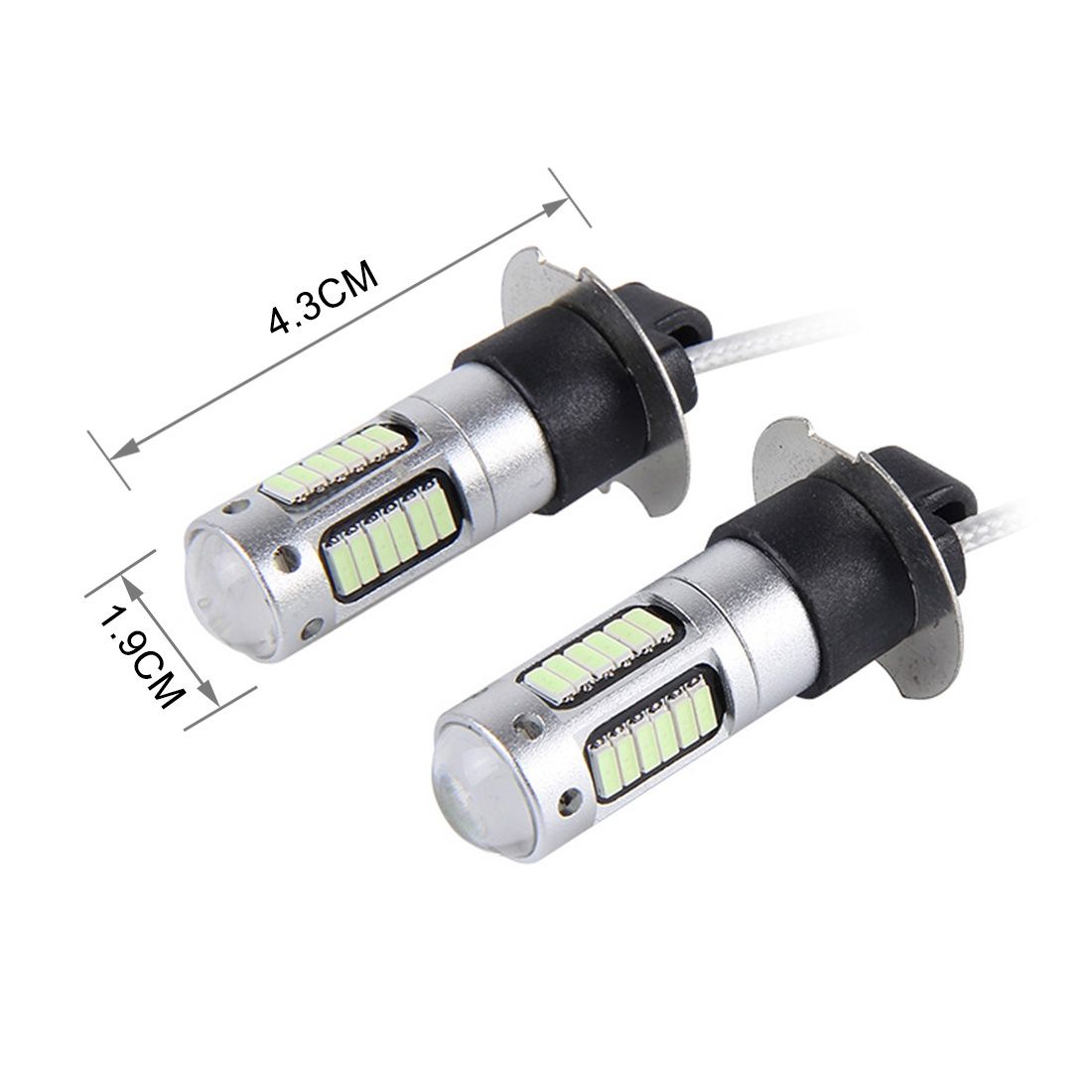 2 PCS H3 10W 30 SMD-4014 LEDs Car Fog Light, DC 12V