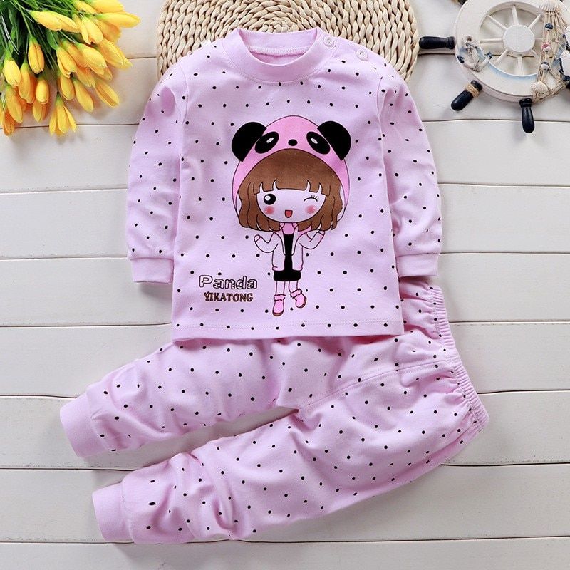 2pcs Baby Pajamas Unisex Kids Clothing Sets