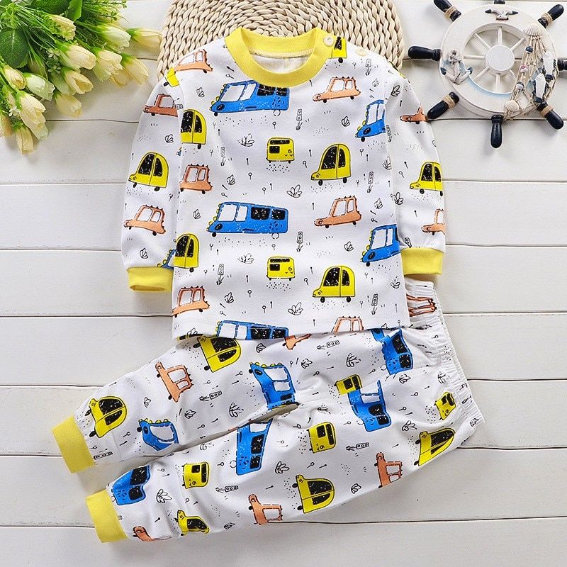 2pcs Baby Pajamas Unisex Kids Clothing Sets