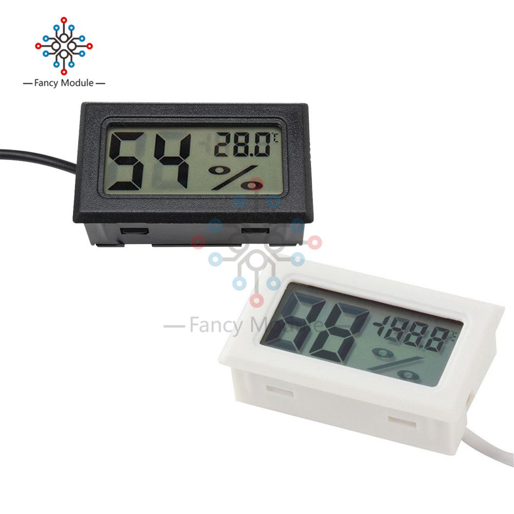 Mini LCD Digital Thermometer Hygrometer Temperature Indoor Convenient Temperature Sensor Humidity Meter Gauge Instruments Cable