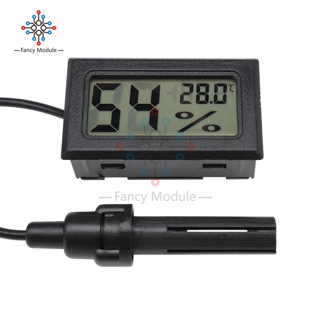 Mini LCD Digital Thermometer Hygrometer Temperature Indoor Convenient Temperature Sensor Humidity Meter Gauge Instruments Cable