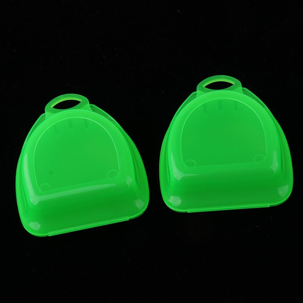 2 Pieces Portable Tooth Guard Box Dental Prosthesis Container