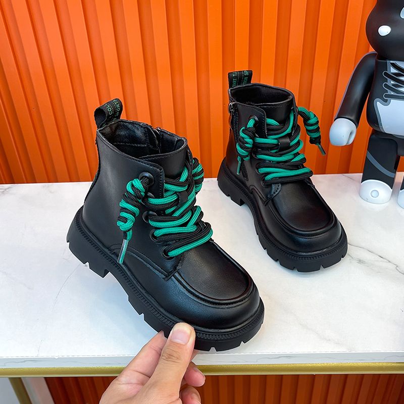 Boys And Girls Casual Trendy Martin Boots-Black