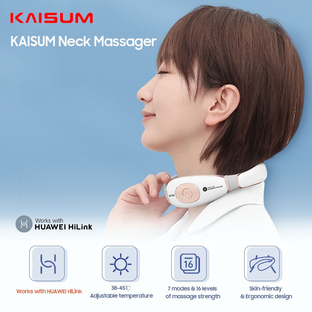 KAISUM Neck Massager Wireless Cervical Spine Pulse Massaging
