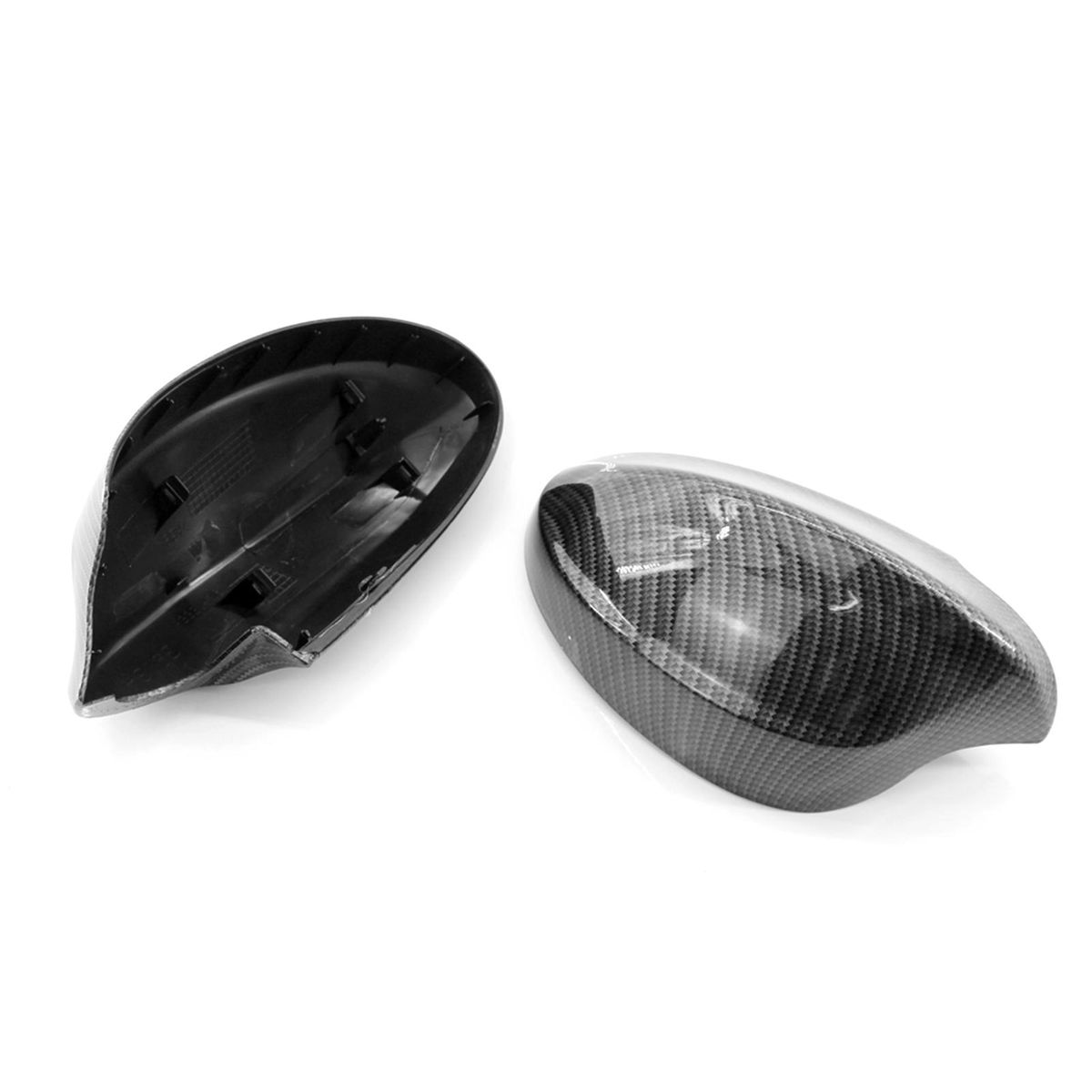 Door Rearview Mirror Cover Cap 2pcs Replacement for BMW 3 Series E90 E91 2005-2007 OEM 51167135098 51167135097