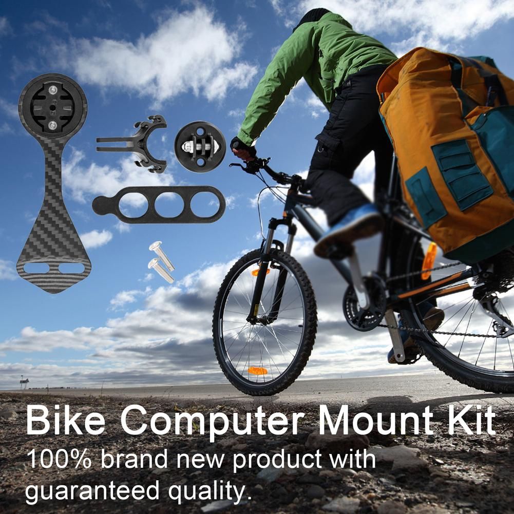 Bike Computer Mount Out Front Mount Carbon Fiber Bicycle Speedometer Bracket for Mountain Bike Road Bike Handlebar