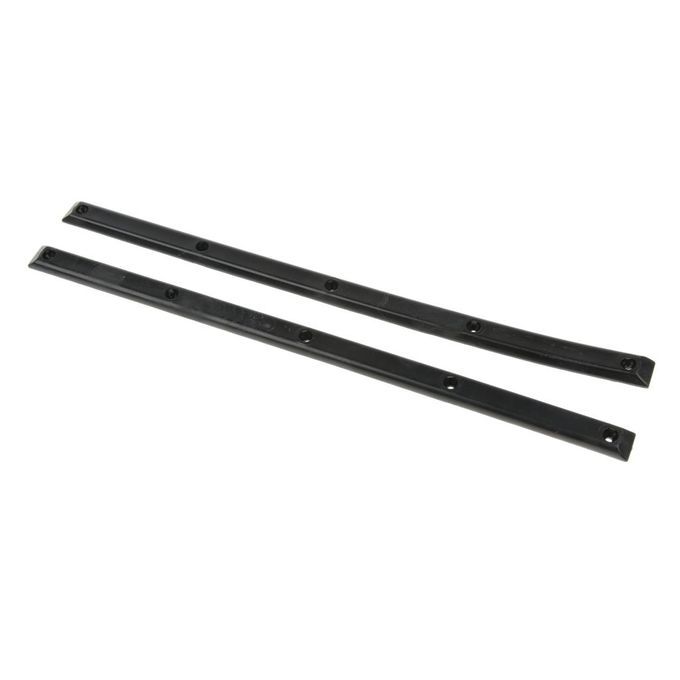 2pcs Longboard Skateboard Rails With Mounting Screws Outdoor Black
