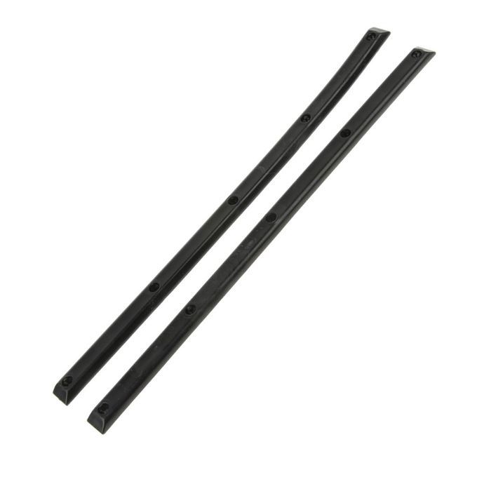 2pcs Longboard Skateboard Rails With Mounting Screws Outdoor Black