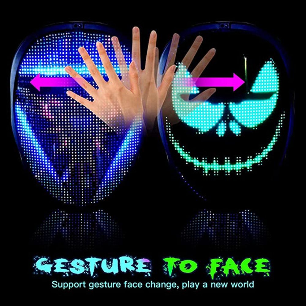 Bluetooth Squid Led Lights Up Party Game Mask Diy Picture