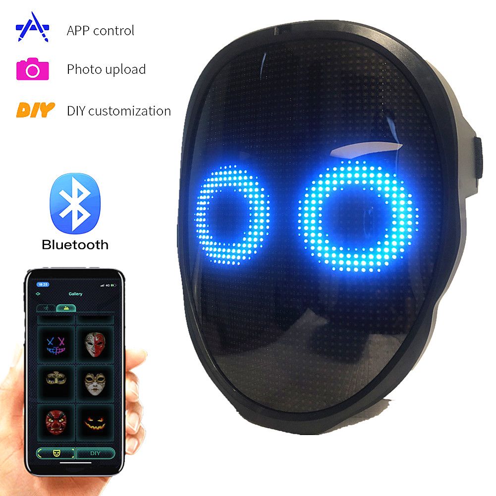Bluetooth Squid Led Lights Up Party Game Mask Diy Picture