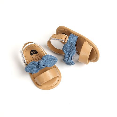 Baby Girls Princess Bowknot PU Non-Slip Sandals