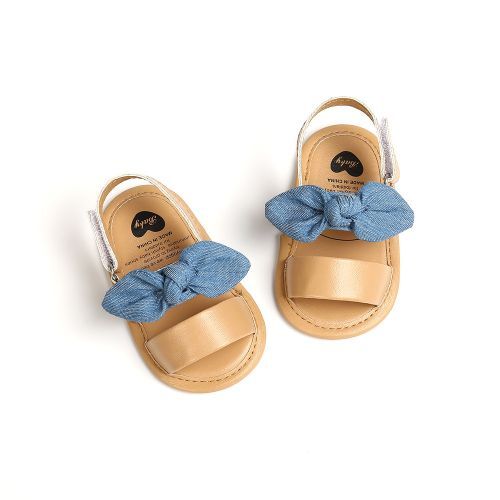 Baby Girls Princess Bowknot PU Non-Slip Sandals