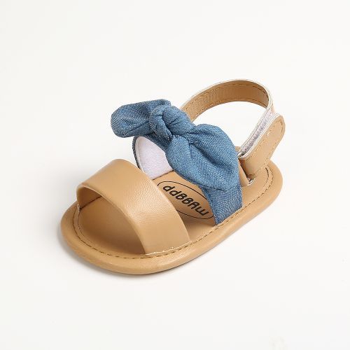 Baby Girls Princess Bowknot PU Non-Slip Sandals