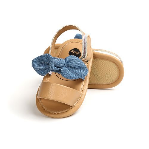 Baby Girls Princess Bowknot PU Non-Slip Sandals