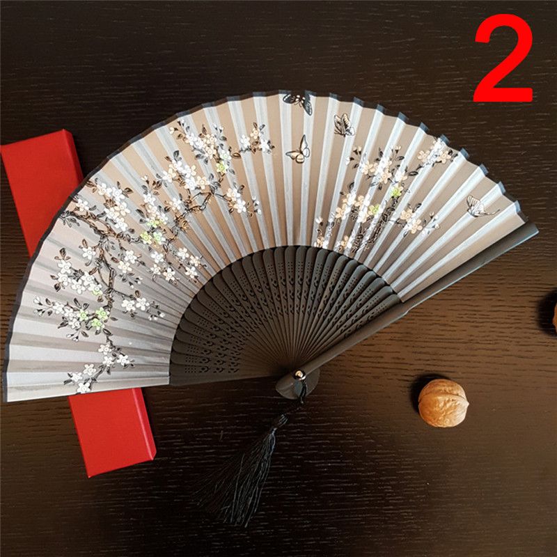 Party 1pcs Chinese Fan Craft Blossom Folding Fan Pocket Hand Art Dance Japanese Decor Wedding Sakura Gift Cherry Summer
