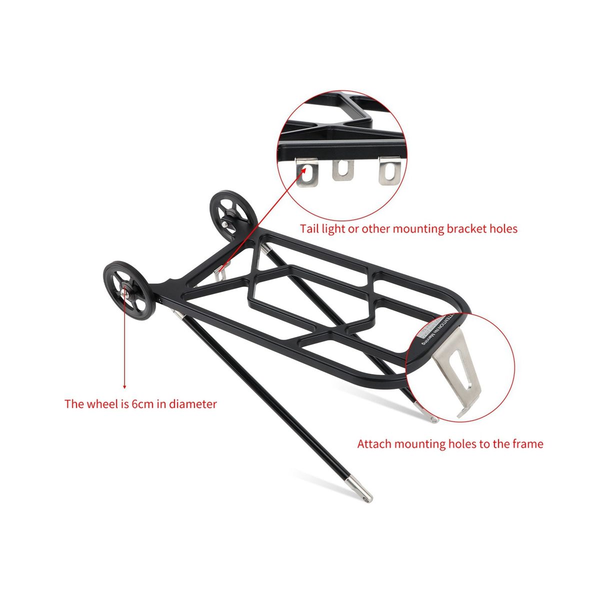 for Folding Bicycle Rear Shelf ,Silver