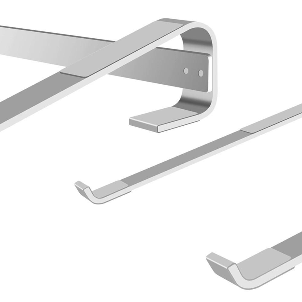 Thickened Aluminium Alloy Laptop Stand Universal Laptop Holder for 10-18in Laptops Hollow Design Stable Triangle Design, Silver