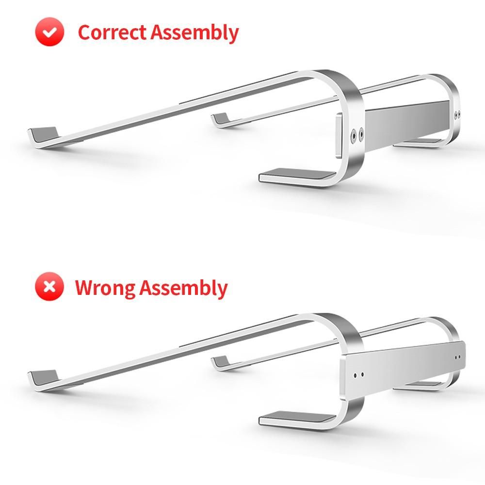 Thickened Aluminium Alloy Laptop Stand Universal Laptop Holder for 10-18in Laptops Hollow Design Stable Triangle Design, Silver