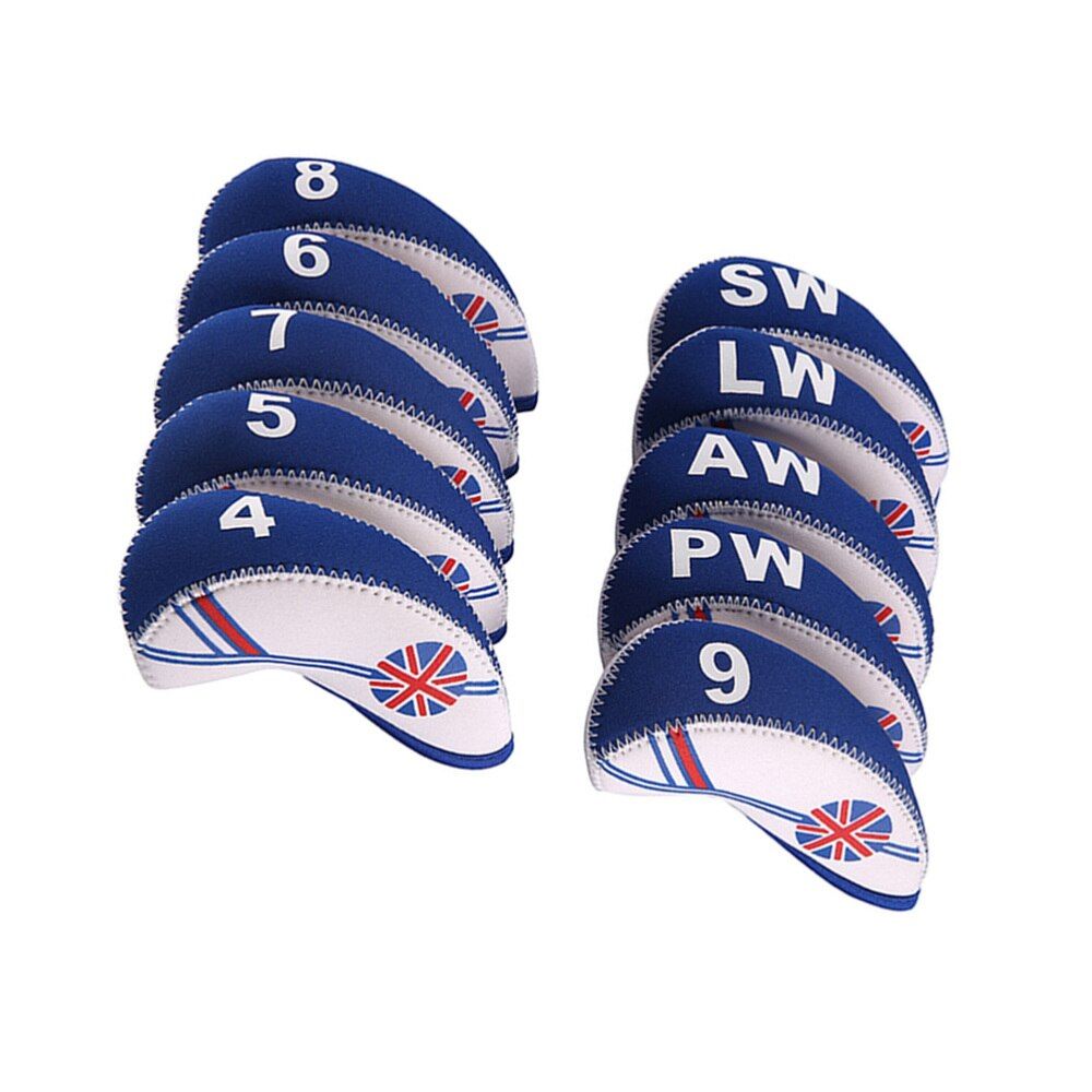 10 Pcs/ Set Golf Iron Head Covers Iron Putter Headcover