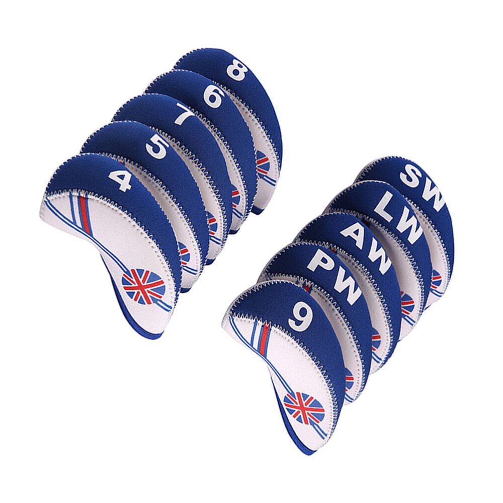 10 Pcs/ Set Golf Iron Head Covers Iron Putter Headcover
