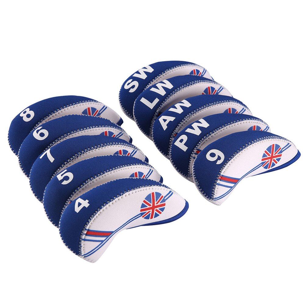 10 Pcs/ Set Golf Iron Head Covers Iron Putter Headcover