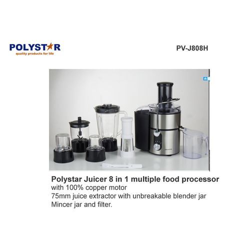 8 IN 1 MULTIPLE FOOD PROCESSOR WITH 100% COPPER MOTOR