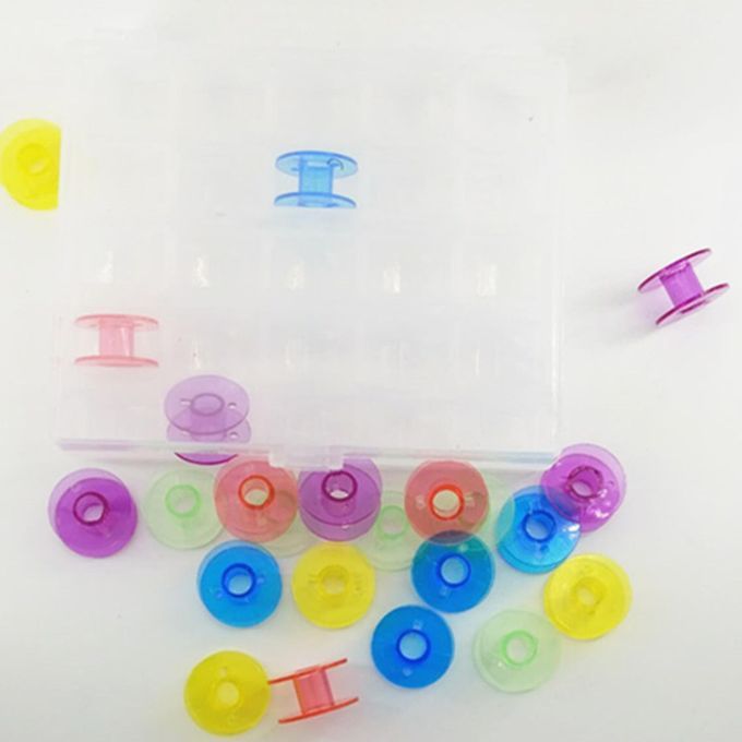 25Pcs Spools Bobbins With Case Tool Accessories For Household Sewing