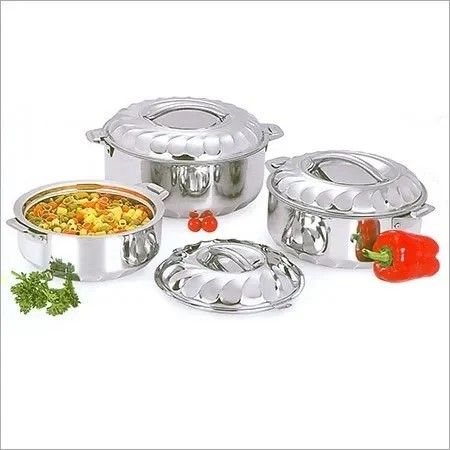 Double Wall Hot Pot Set - Stainless Steel
