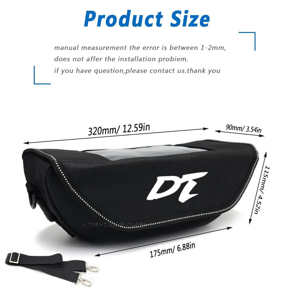 Motorcycle Handlebar bag waterproof handlebar travel navigation bag For YAMAHA DT230 DT200 DT125 DT125R