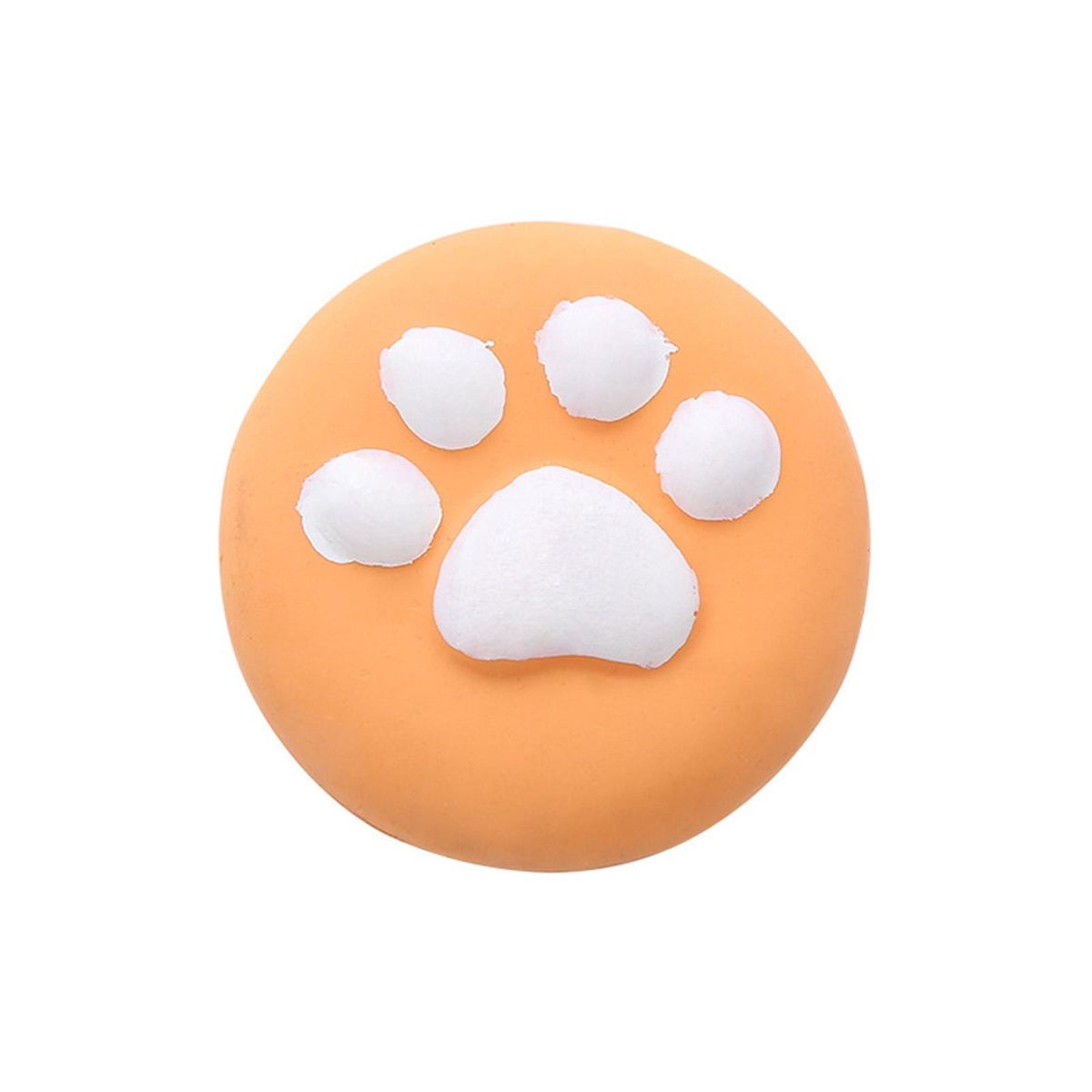 Dog Squeaky Toy Lovely Paw Print Puppy Squeaking Puzzle Toy Orange