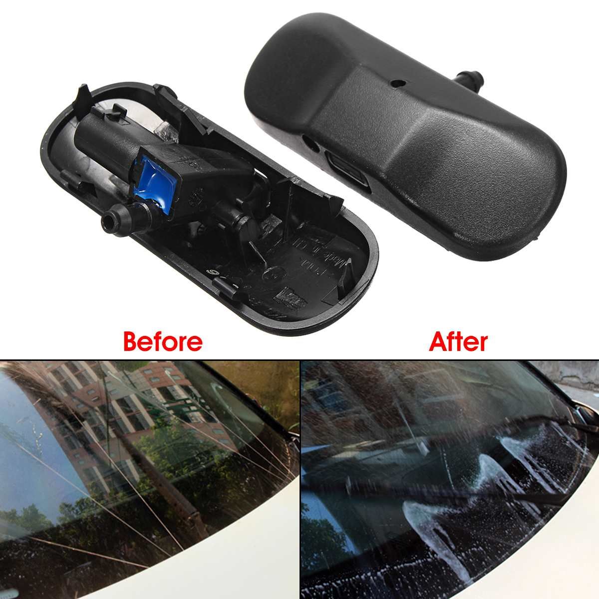 Pair Car Windshield Washer Nozzle Jet With Heating