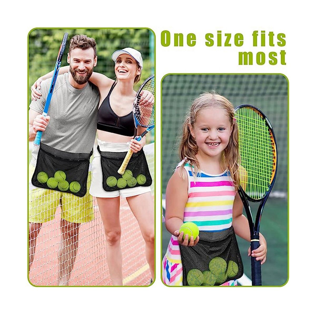 2 Pcs Tennis Ball Holder, Holder Bags for Tennis Ball Band
